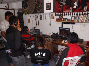 Watching the movie to pick up the mood of the scene and speak lines in the time alloted