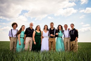 Family photo at Ethan and Leanne's wedding May 16