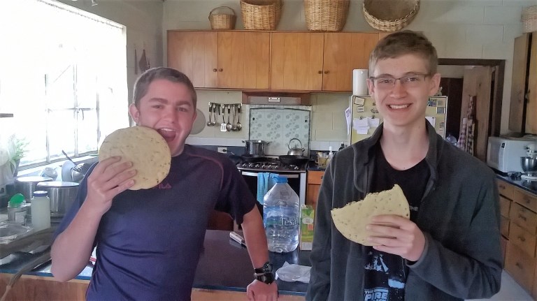 Aaron and Andy 1st day of 11th grade